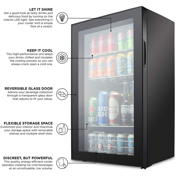 Ivation 126 Cans (12 oz.) Freestanding Beverage Refrigerator & Reviews
